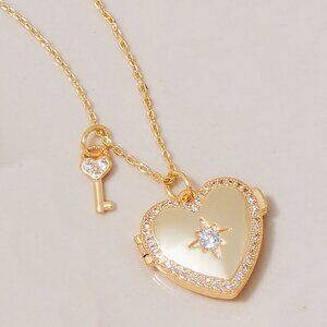 Gold Plated Heart Locket - Charmed Aroma Locket Necklaces Collection